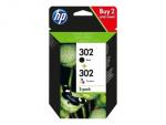 HP X4D37AE Combo 2-Pack BK/Color No. 302