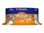 1x25 Verbatim DVD-R 4,7GB 16x Speed, wide printable