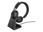 Jabra Evolve2 65 UC Stereo USB-A Headset black BT w.charging sta.
