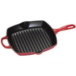 Le Creuset Grill Pan Cast Iron Square Cherry Red 26 cm